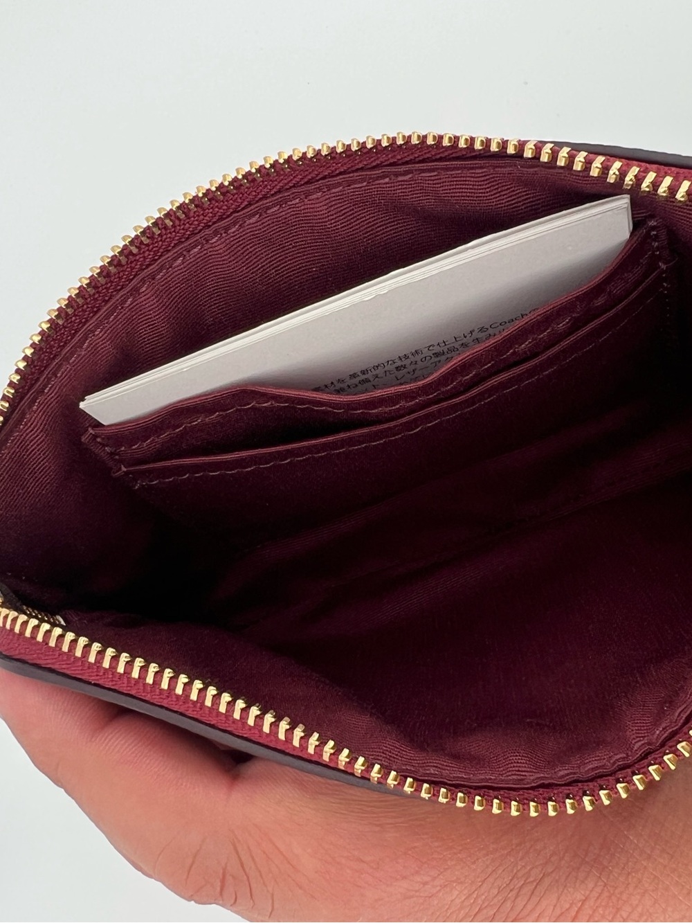 Coach Burgundy Wristlet Clutch - Picture 5 of 6